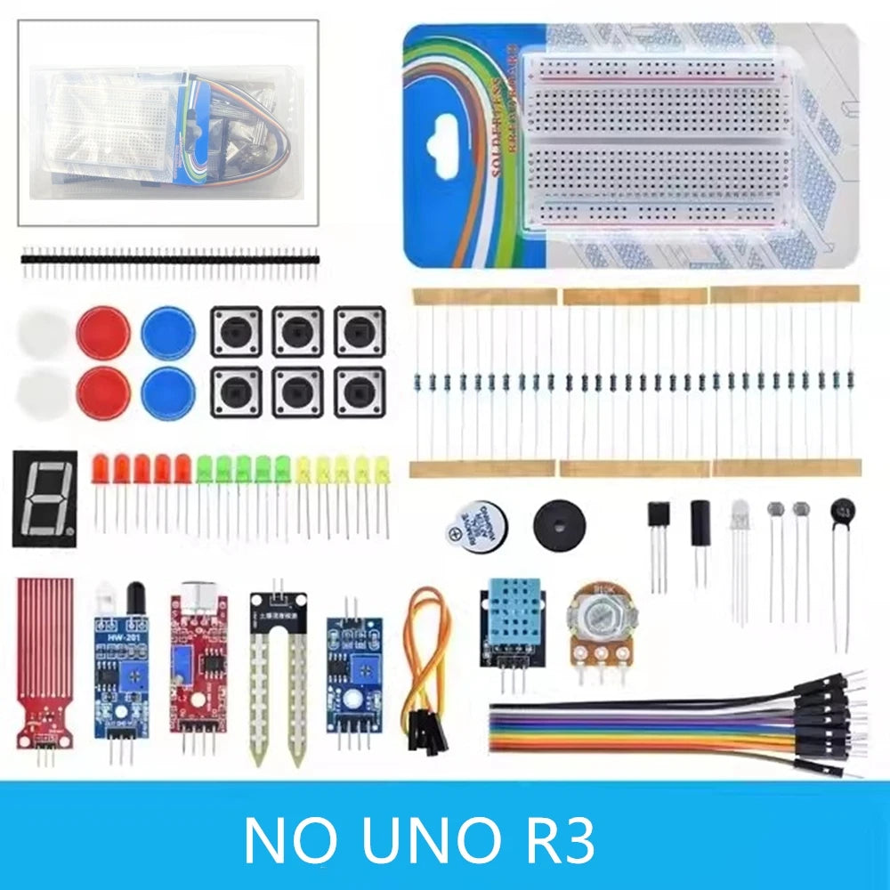 400 Tie-points Breadboard DIY Project Starter Kit For Arduino UNO R3 Kit Electronic DIY Kit Electronic Component Set With Box