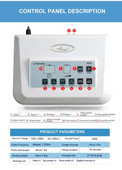 Three  one ultrasonic machine for deep cleaning and beauty removal of spots and tattoos ultrasonic facial and body skin machine