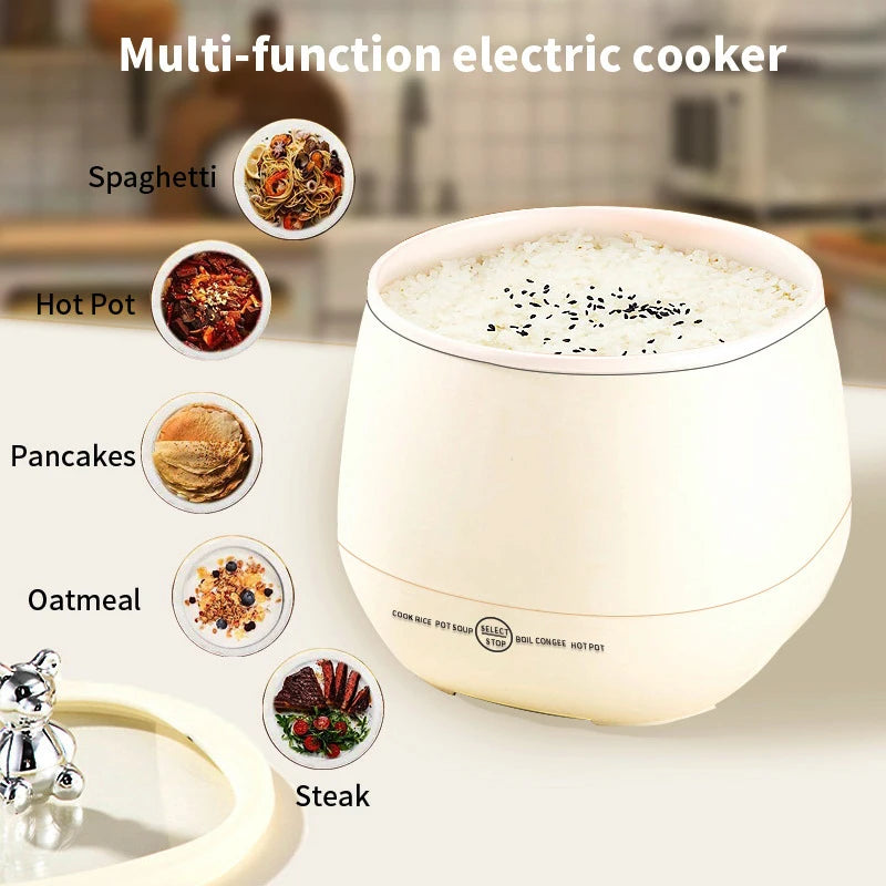 Electric Rice Cooker 220V Multi-function Non-Stick Cooker LED Smart Mini Rice Cooker Steamed Pot for Home EU UK Plug