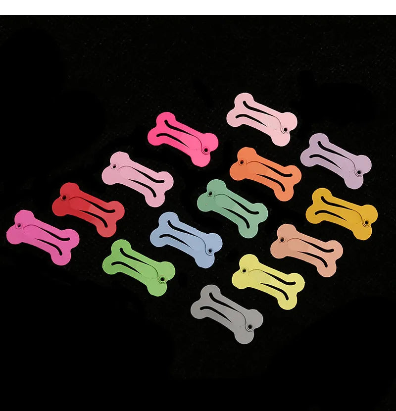 5Pcs/set Cute Dog Hairpin Colorful Bone Shape Hairpin Pet Puppy Dogs Hair Clips for Chihuahua Pug Pet Dog Grooming Accessories