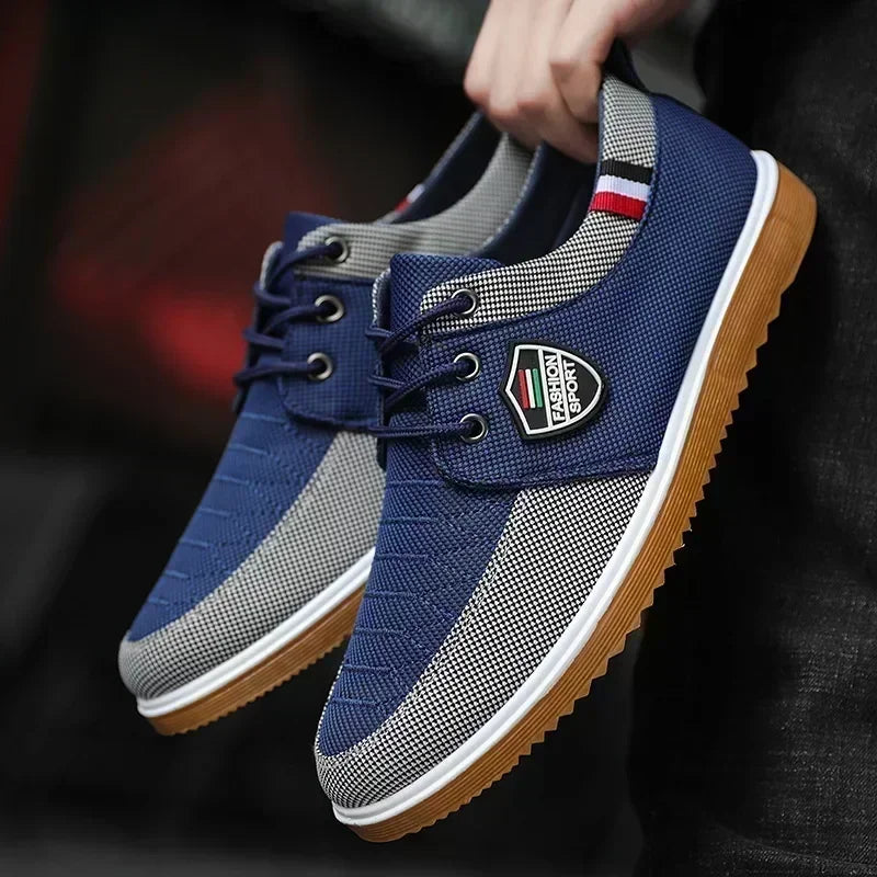 Men's casual shoes Vulcanized Work loafers Mesh Lightweight Man sports shoes Canvas Shoes for Men zapatos para hombres/2024