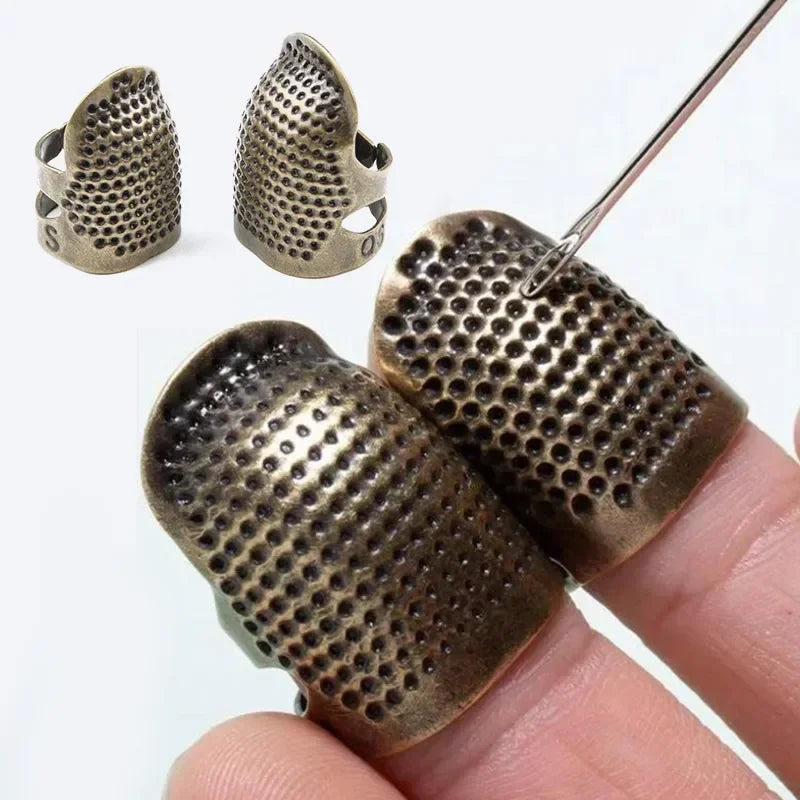 Retro Finger Protector Antique Thimble Ring Handworking Needle Thimble Needles Craft DIY Household Sewing Tools Accessories