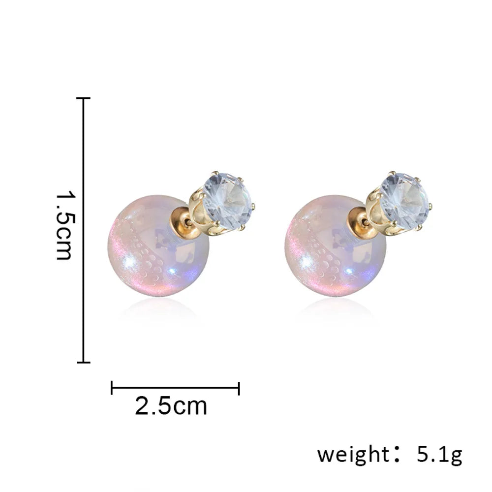 2022 New Trend Simulation Pearl Long Earrings Women's Flower Rhinestone Wedding Pendant Earrings Fashion Korean Jewelry Earrings